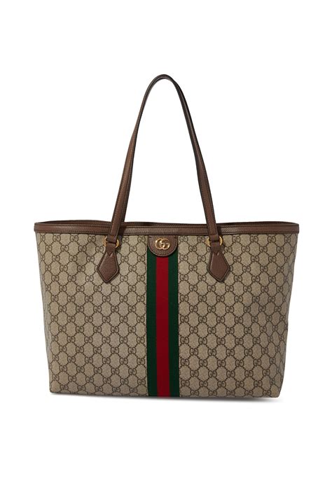 gucci leather tote handbag|gucci clear tote bag.